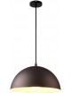 Lampadario a sospensione campana in metallo forma mezza sfera diametro 35cm attacco E27