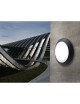 Plafoniera applique tondo bianco e nero per esterno IP66 in resina anticorrosione per balcone terrazzo