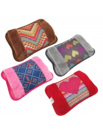Borsa Acqua Calda Elettrica Scalda mani piedi Ricaricabile Scaldino peluche con tasca morbido