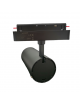 Faretto proiettore led 24W nero magnetico orientabile per binario monofase 48V direzionabile luce calda naturale bianca
