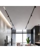 Faretto proiettore led 24W nero magnetico orientabile per binario monofase 48V direzionabile luce calda naturale bianca