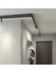 Faretto proiettore led 24W nero magnetico orientabile per binario monofase 48V direzionabile luce calda naturale bianca