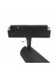Faretto proiettore led 24W nero magnetico orientabile per binario monofase 48V direzionabile luce calda naturale bianca
