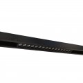 Faretto proiettore lineare barra led cob 18W nero magnetico per binario monofase 48V luce calda