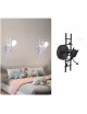 Applique da parete omino con scala bianco nero attacco E27 lampada particolare moderno per camera cameretta bambini