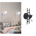 Applique da parete omino con scala bianco nero attacco E27 lampada particolare moderno per camera cameretta bambini