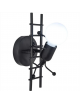 Applique da parete omino con scala bianco nero attacco E27 lampada particolare moderno per camera cameretta bambini