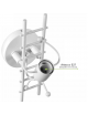 Applique da parete omino con scala bianco nero attacco E27 lampada particolare moderno per camera cameretta bambini