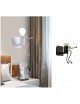 Applique da parete omino seduta bianco nero attacco E27 lampada particolare moderno per camera cameretta bambini
