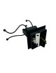Applique da parete omino seduta bianco nero attacco E27 lampada particolare moderno per camera cameretta bambini