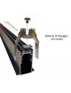 Binario magnetico nero 2m 48V da incasso parete soffitto per faretti led con copertura