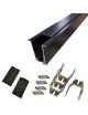 Binario magnetico nero 2m 48V da incasso parete soffitto per faretti led con copertura