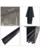 Binario magnetico nero 2m 48V da incasso parete soffitto per faretti led con copertura