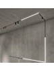 Binario magnetico nero 2m 48V da incasso parete soffitto per faretti led con copertura
