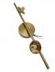 Applique da parete metallo oro con 2 sfere in vetro bianco attacco G9 lampada design moderno minimal