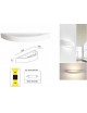 Applique da parete in gesso attacco R7S lampada mezzaluna semicircolare doppia luce design moderno bianco verniciabile