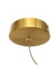 Lampadario sospeso verticale oro con sfere bolle bianche in vetro design moderno attacco G9 per camera soggiorno