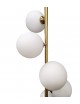 Lampadario sospeso verticale oro con sfere bolle bianche in vetro design moderno attacco G9 per camera soggiorno