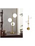 Lampada da tavolo oro con sfere bolle in vetro bianco luce scrivania comodino design moderno