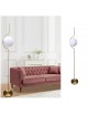 Lampada da terra Oro Argento con sfera in vetro bianco piantana design moderno per salotto camera