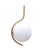 Lampada da terra Oro Argento con sfera in vetro bianco piantana design moderno per salotto camera