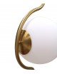 Lampada da terra Oro Argento con sfera in vetro bianco piantana design moderno per salotto camera