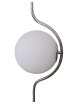 Lampada da terra Oro Argento con sfera in vetro bianco piantana design moderno per salotto camera