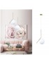 Lampadario sospeso oro con una sfera 20cm in vetro bianco design moderno minimal attacco G9