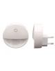 Lampada notturna con spina accensione touch punto luce led bianco tonda per camera bambini corridoio