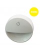 Lampada notturna con spina accensione touch punto luce led bianco tonda per camera bambini corridoio