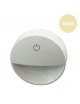 Lampada notturna con spina accensione touch punto luce led bianco tonda per camera bambini corridoio