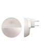 Lampada notturna tonda con spina punto luce led bianco con sensore accensione automatica per camera corridoio