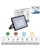 V-TAC PRO VT 30 Faro led 30W ultrasottile slim da esterno proiettore faretto impermeabile IP65 nero luce fredda naturale