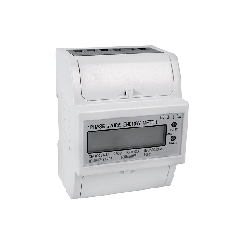 Contatore digitale KWh Energia Monofase 10-100A 230V per quadro elettrico su guida din 4 moduli