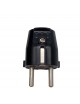 Spina volante schuko maschio 2P+T 16A bianco nero per prolunga cavo elettrico