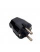 Spina volante schuko maschio 2P+T 16A bianco nero per prolunga cavo elettrico