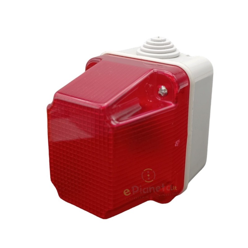 Segnalatori luminosi luce spia rosso giallo segnalazioni stagna IP55 per esterno attacco E14 di sicurezza