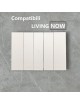 Placche interruttore prese frutti elettrici supporti compatibili con Bticino living Now Bianco
