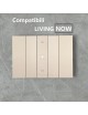 Placche interruttore prese frutti elettrici supporti compatibili con Bticino living Now Sabbia
