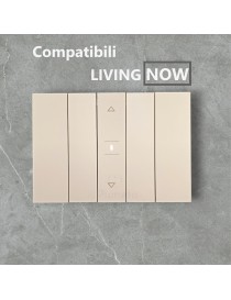 Placche interruttore prese frutti elettrici supporti compatibili con Bticino living Now Sabbia