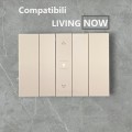 Placche interruttore prese frutti elettrici supporti compatibili con Bticino living Now Sabbia