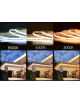Striscia led cob 50 metri 24V 12W /m 10mm strip alta luminosità dimmerabile adesiva luce bianco caldo naturale 