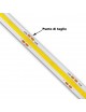 Striscia led cob 50 metri 24V 12W /m 10mm strip alta luminosità dimmerabile adesiva luce bianco caldo naturale 