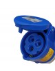Adattatore da civile a industriale con spina schuko 2P + T 16A e presa CEE 6H 2P + T 230V 90°