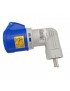 Adattatore da civile a industriale con spina schuko 2P + T 16A e presa CEE 6H 2P + T 230V 90°