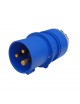 Adattatore da civile a industriale con spina CEE 2P + T 6h e presa schuko bipasso 10 16A IP40