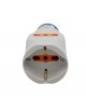 Adattatore da civile a industriale triplo spina CEE 6H + 2P + T 1 presa schuko 2 prese bipasso P17 230V
