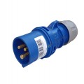 Spina industriale volante 230V CEE 6H 2P + T 16A IP44 per esterno impermeabile blu