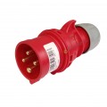 Spina industriale volante 400V CEE 6H 3P + T 16A IP44 per esterno impermeabile rosso