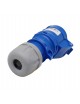 Presa industriale volante 230V CEE 6H 2P + T 16A IP44 per esterno impermeabile blu